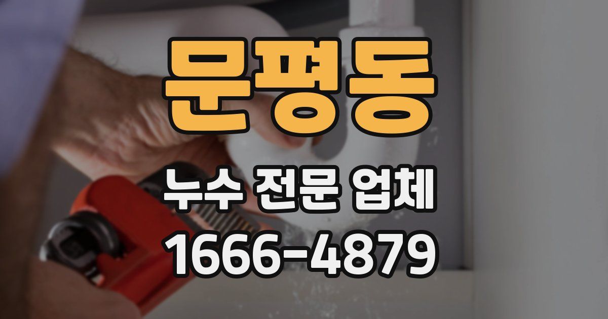 문평동 누수 전문 업체