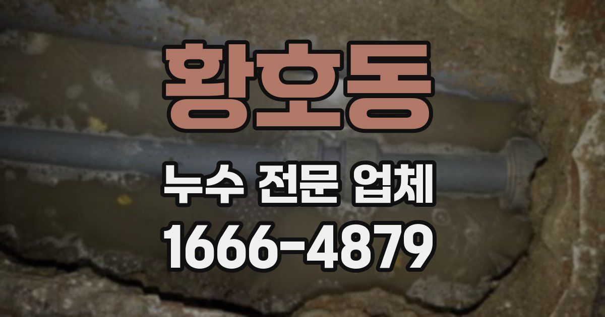 황호동 누수 전문 업체
