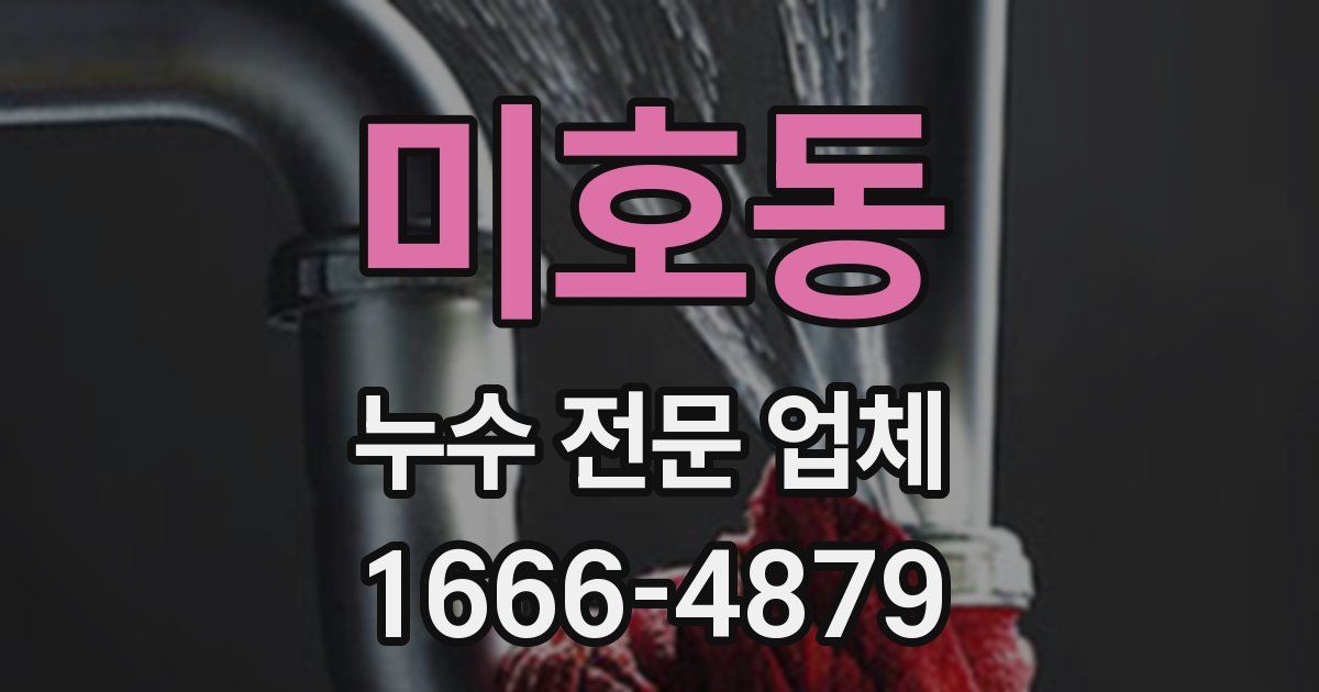 미호동 누수 전문 업체