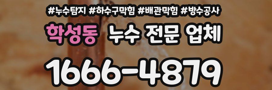 학성동 누수 전문 업체