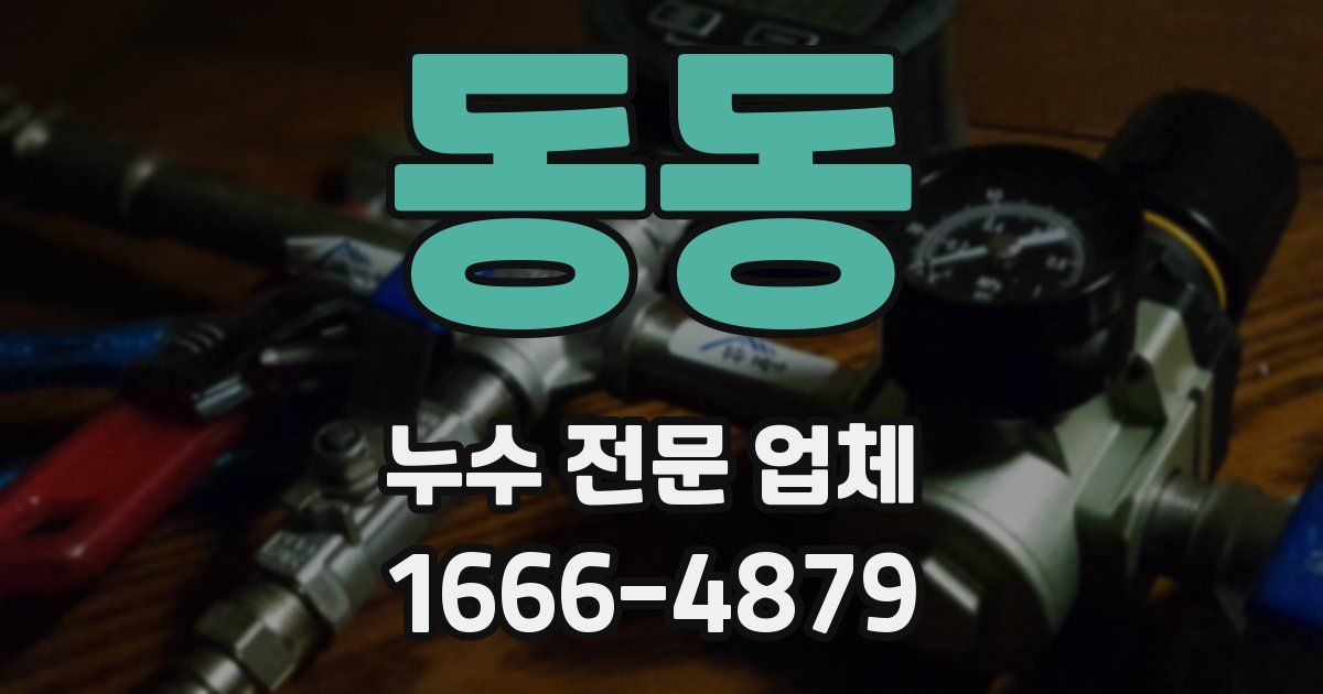 동동 누수 전문 업체