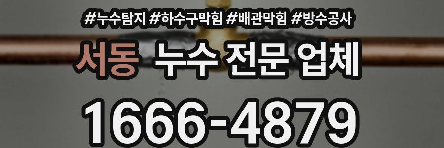 서동 누수 전문 업체