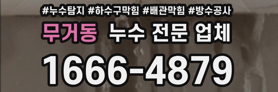 무거동 누수 전문 업체