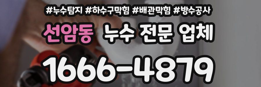 선암동 누수 전문 업체