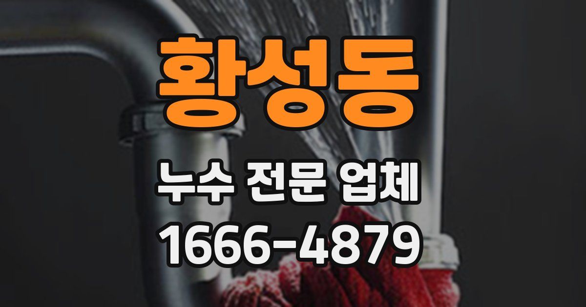 황성동 누수 전문 업체