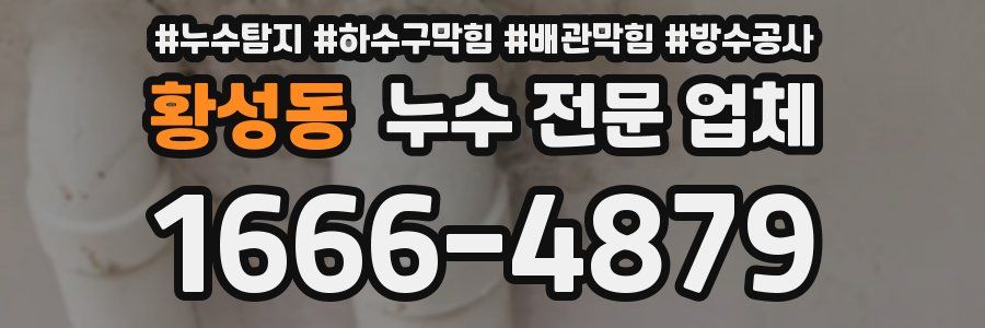 황성동 누수 전문 업체