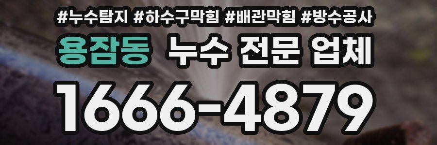 용잠동 누수 전문 업체