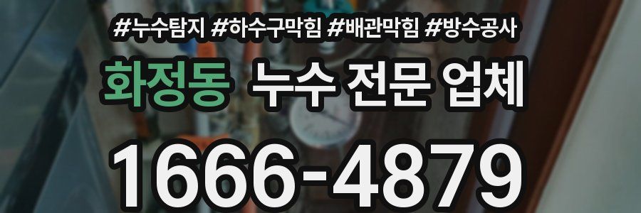 화정동 누수 전문 업체