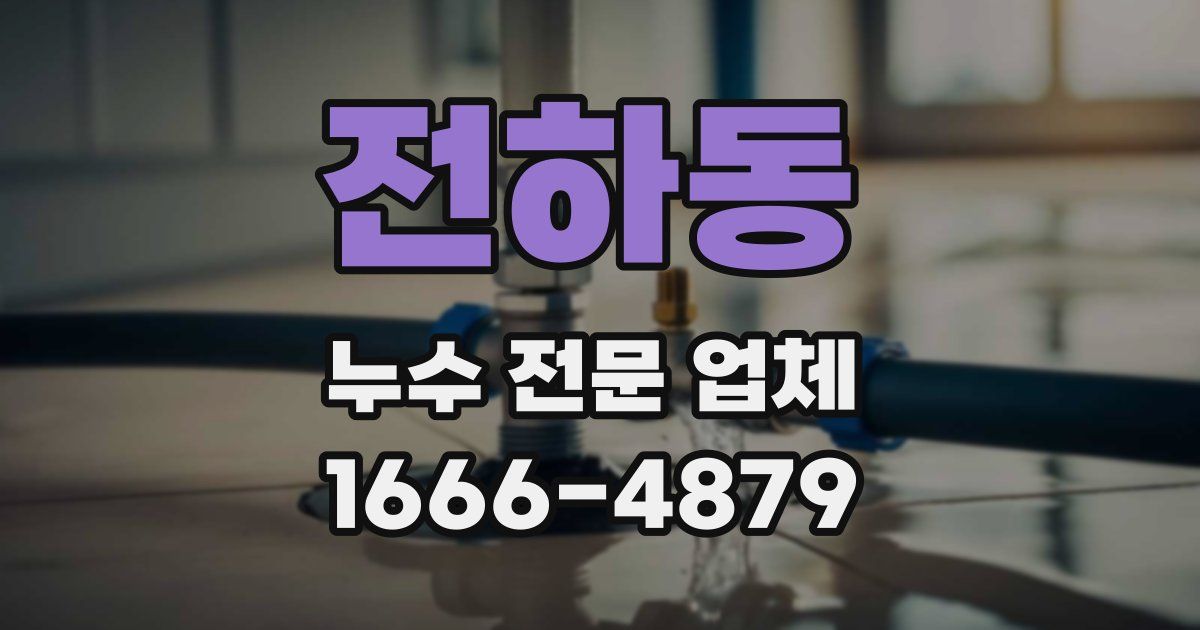 전하동 누수 전문 업체