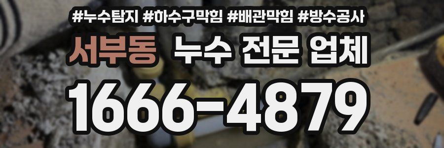 서부동 누수 전문 업체