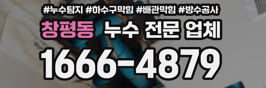 창평동 누수 전문 업체