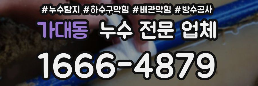 가대동 누수 전문 업체