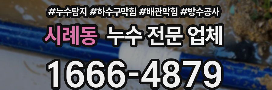 시례동 누수 전문 업체