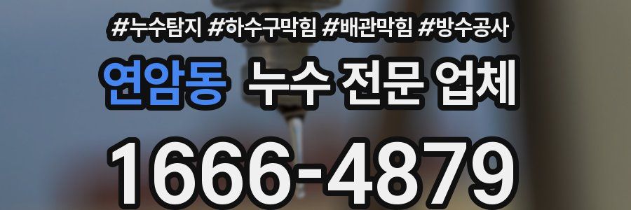 연암동 누수 전문 업체