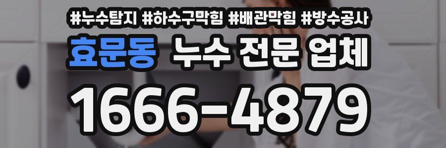 효문동 누수 전문 업체