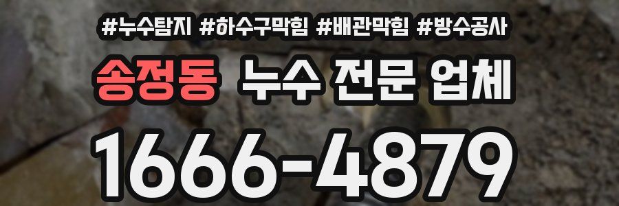 송정동 누수 전문 업체