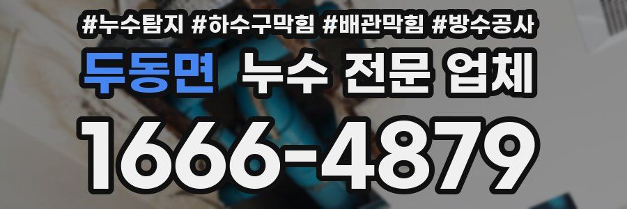 두동면 누수 전문 업체