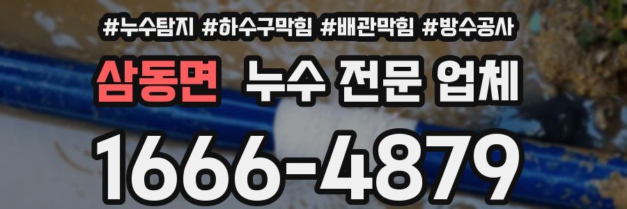 삼동면 누수 전문 업체