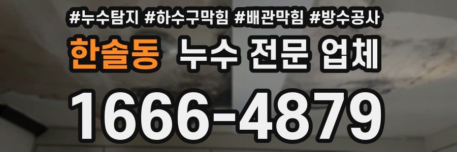 한솔동 누수 전문 업체