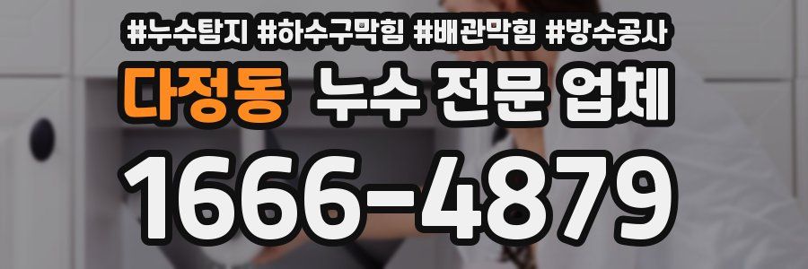 다정동 누수 전문 업체