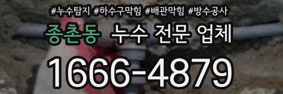 종촌동 누수 전문 업체
