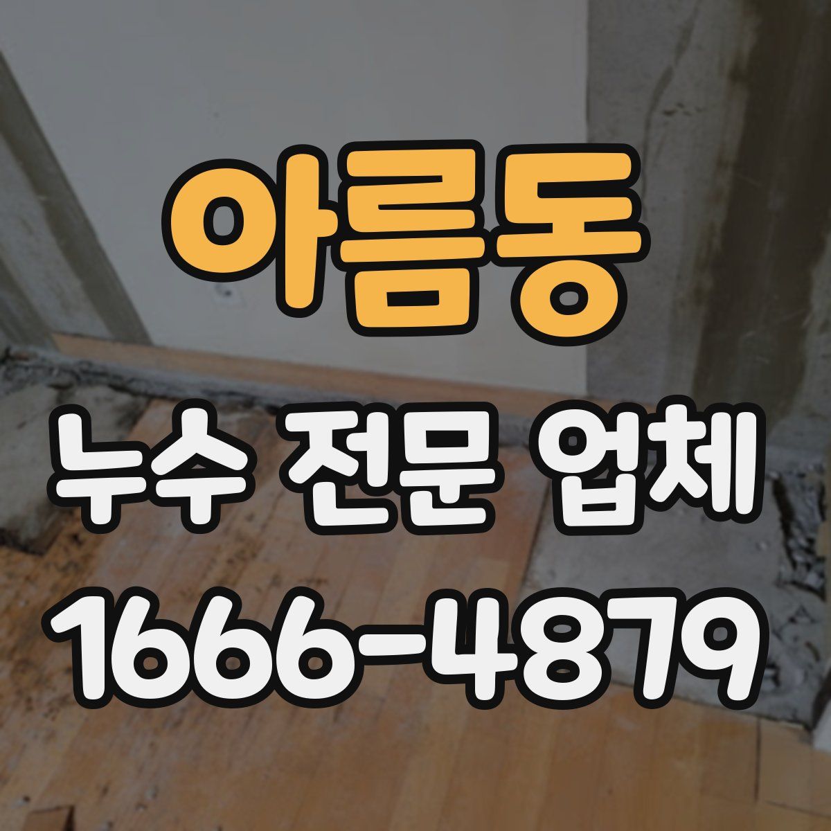아름동 누수 전문 업체