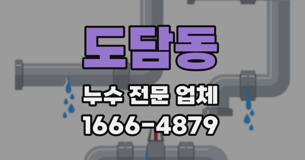 도담동 누수 전문 업체