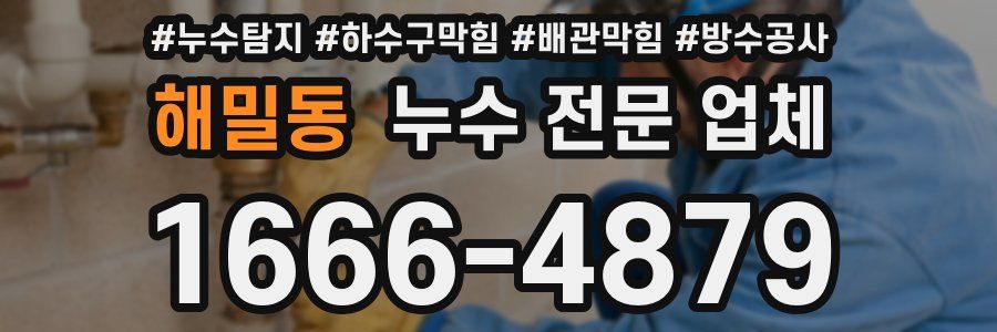 해밀동 누수 전문 업체