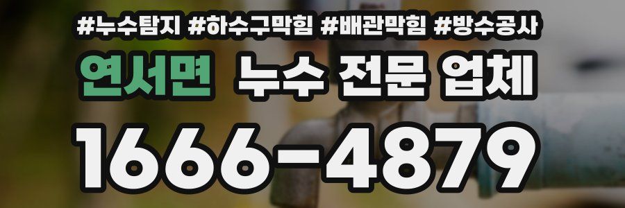 연서면 누수 전문 업체