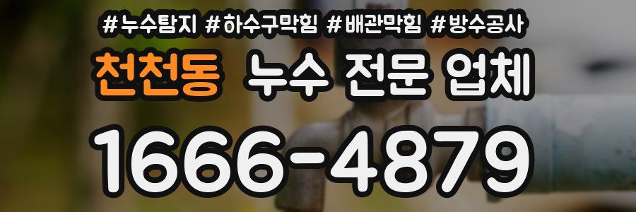 천천동 누수 전문 업체