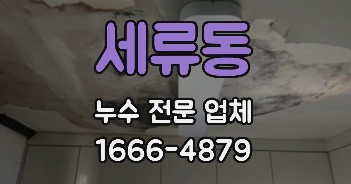 세류동 누수 전문 업체