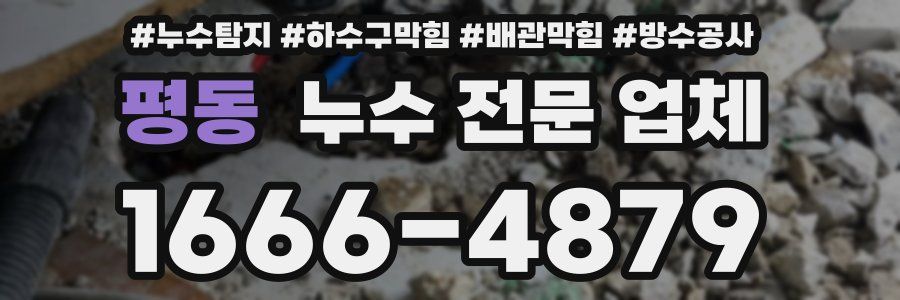 평동 누수 전문 업체