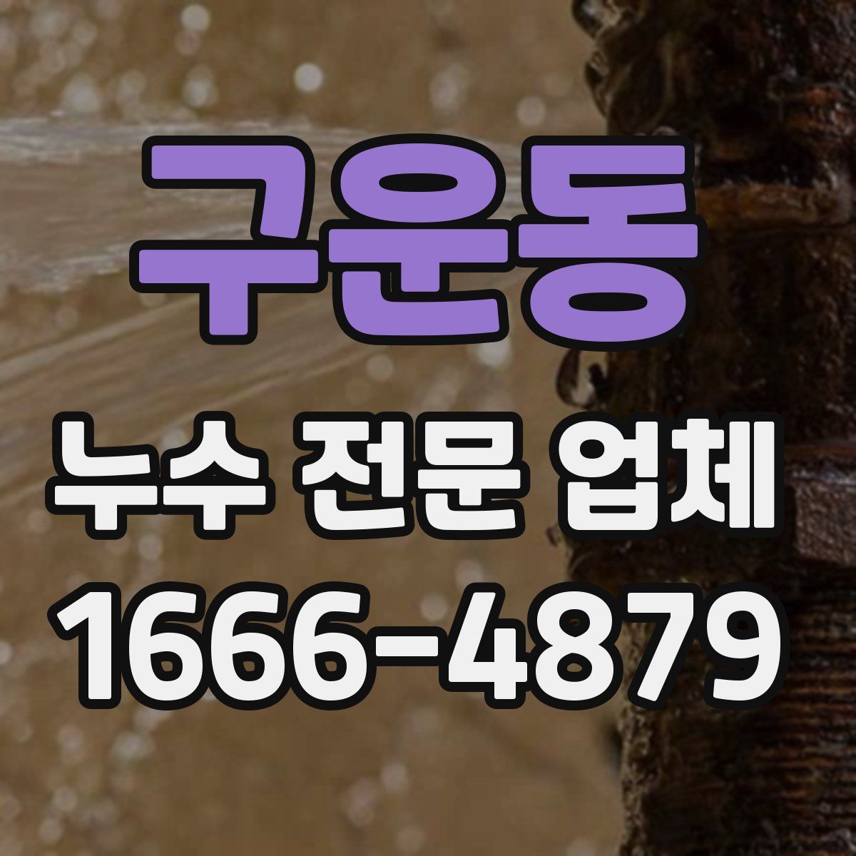 구운동 누수 전문 업체
