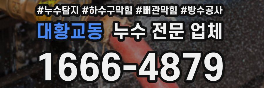 대황교동 누수 전문 업체