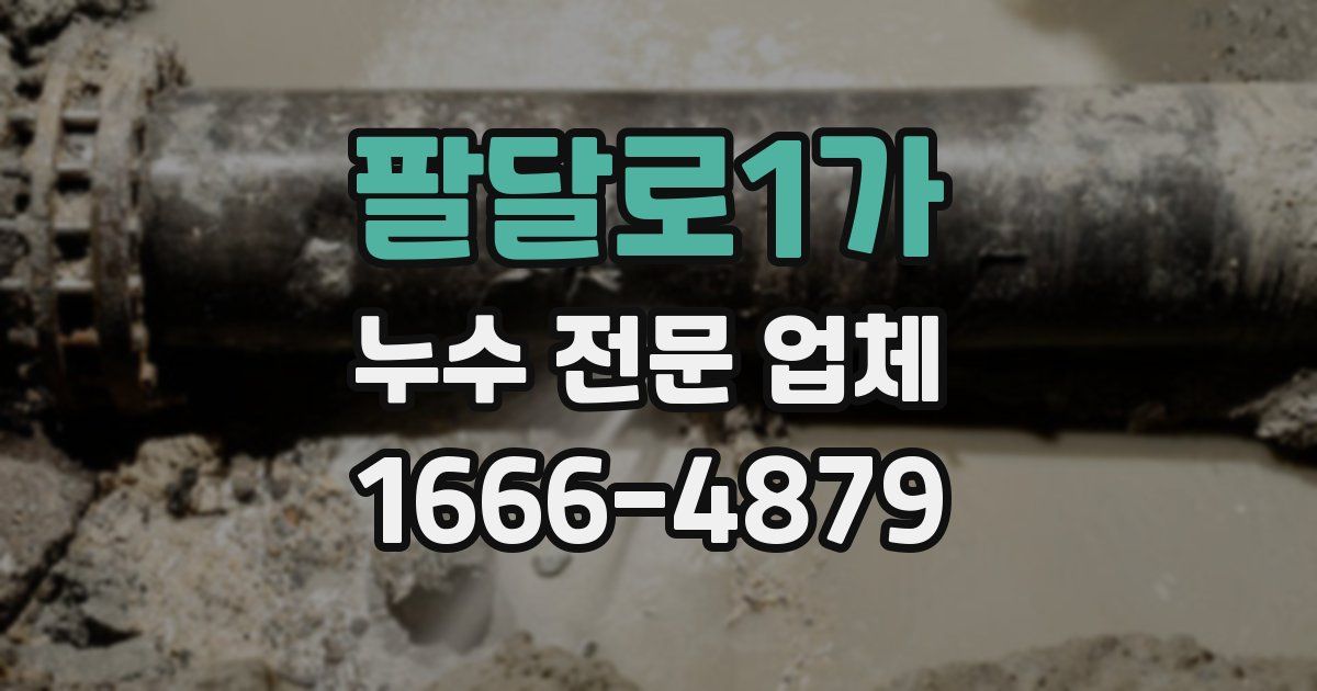 팔달로1가 누수 전문 업체