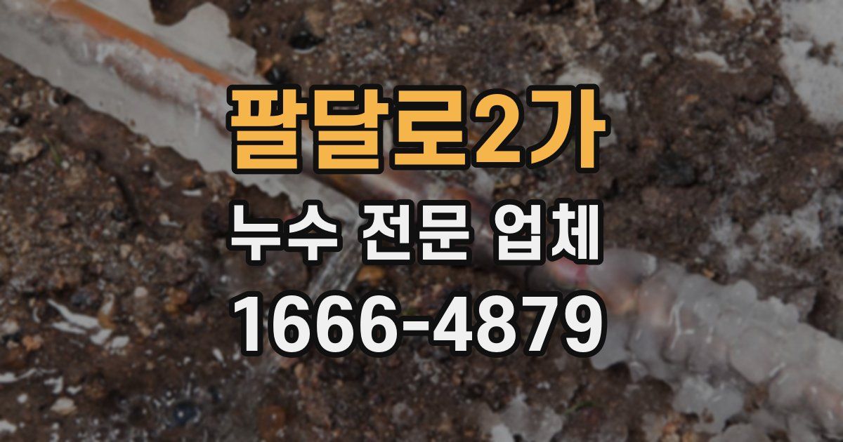 팔달로2가 누수 전문 업체