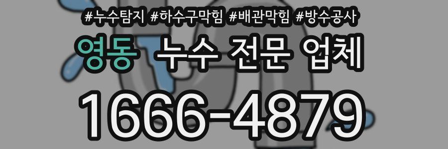영동 누수 전문 업체