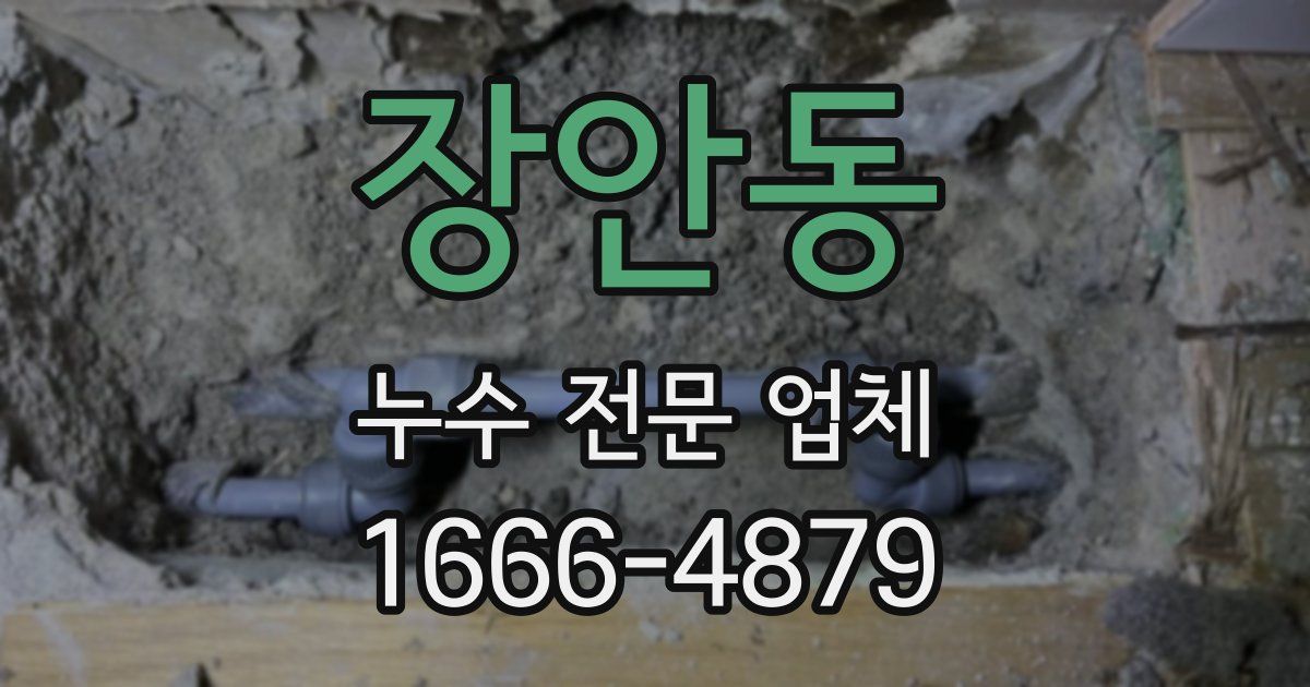 장안동 누수 전문 업체