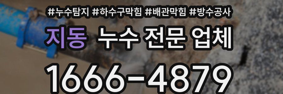 지동 누수 전문 업체