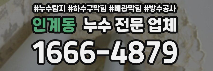 인계동 누수 전문 업체