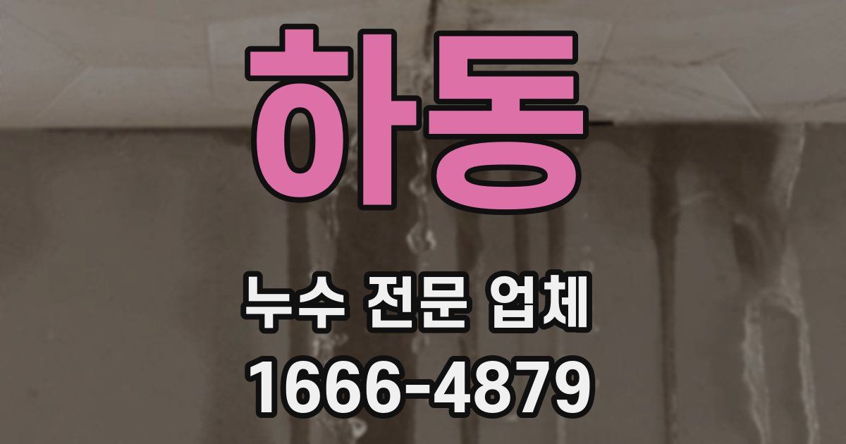 하동 누수 전문 업체