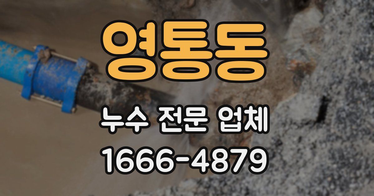 영통동 누수 전문 업체