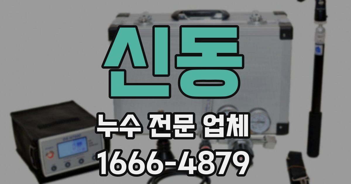 신동 누수 전문 업체