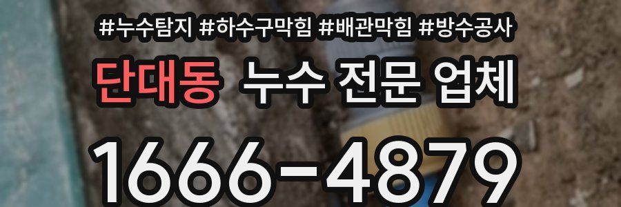 단대동 누수 전문 업체