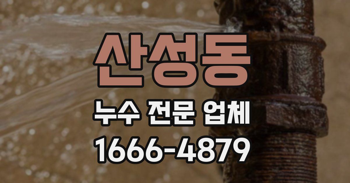 산성동 누수 전문 업체