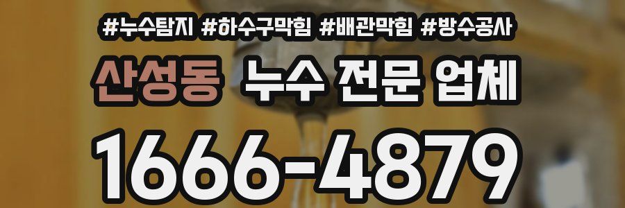 산성동 누수 전문 업체