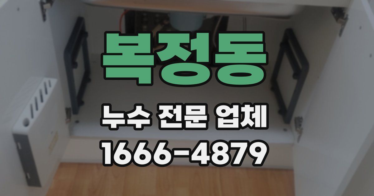 복정동 누수 전문 업체