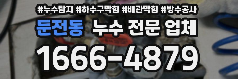 둔전동 누수 전문 업체
