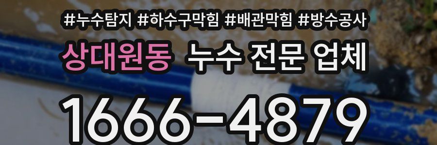 상대원동 누수 전문 업체