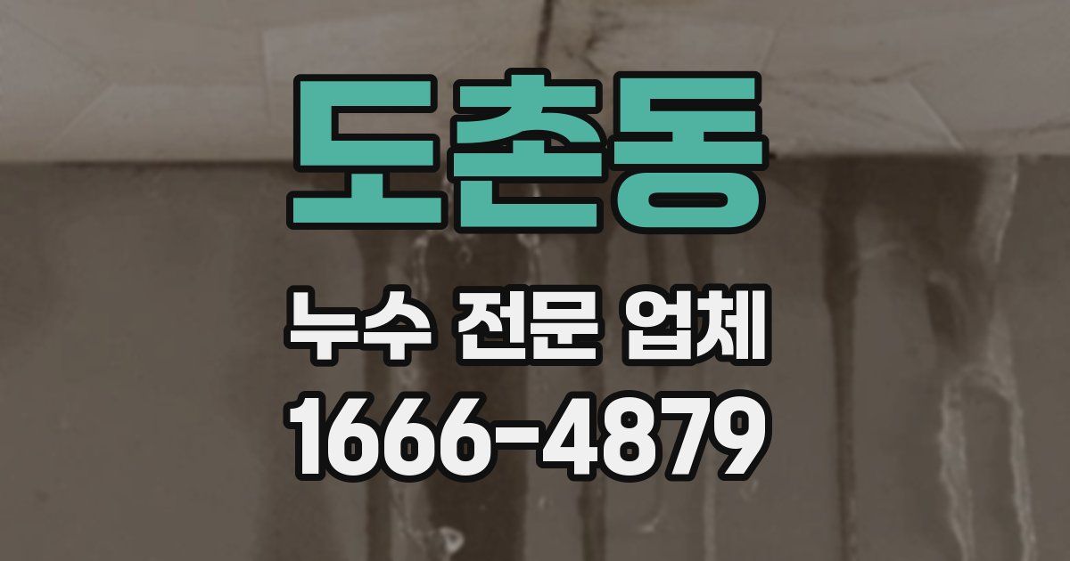 도촌동 누수 전문 업체